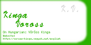 kinga voross business card