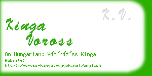 kinga voross business card